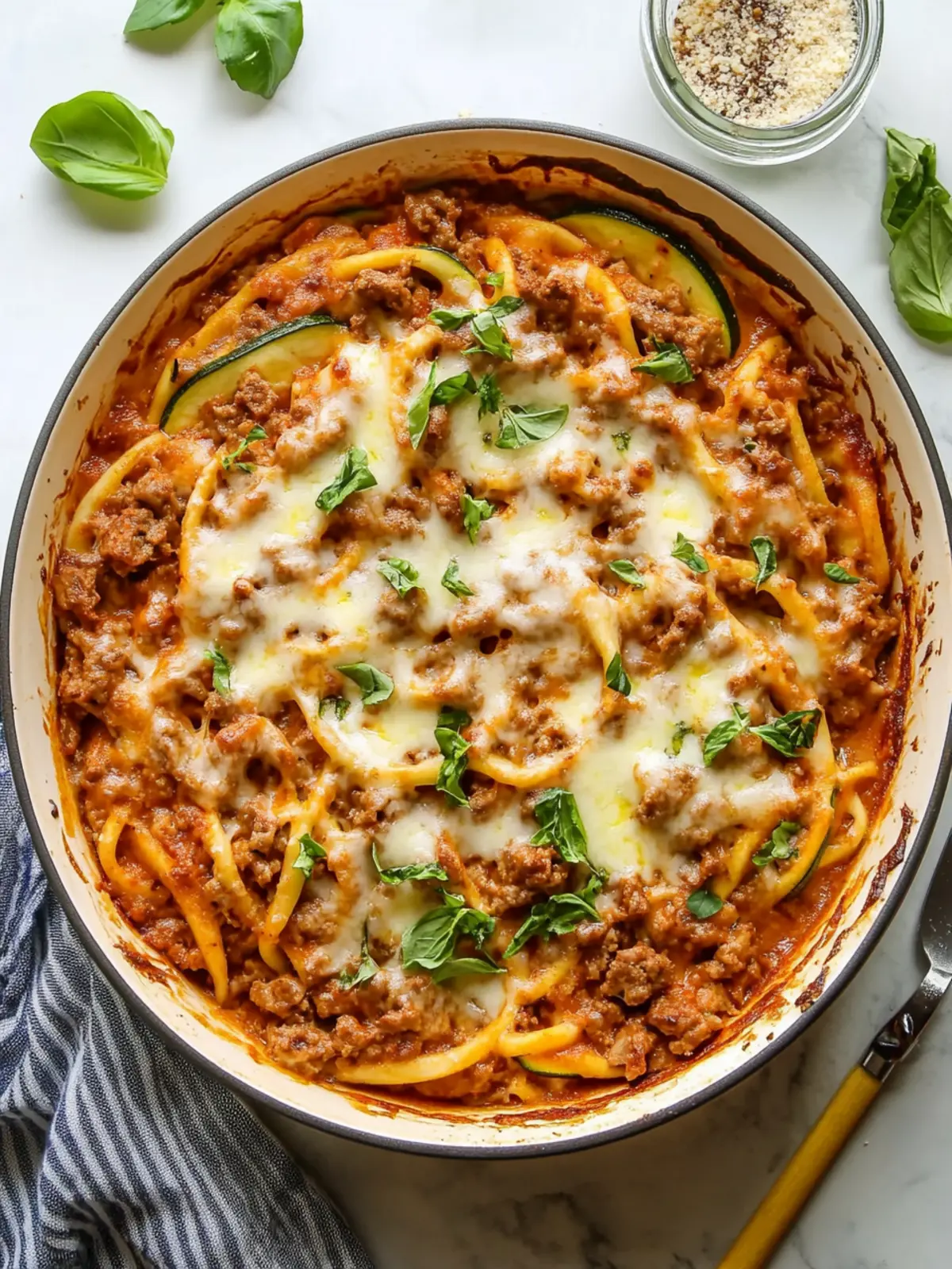 Cheesy Beef & Zucchini Noodle Bake: Comfort Made Easy 2 Cheesy Beef & Zucchini Noodle Bake