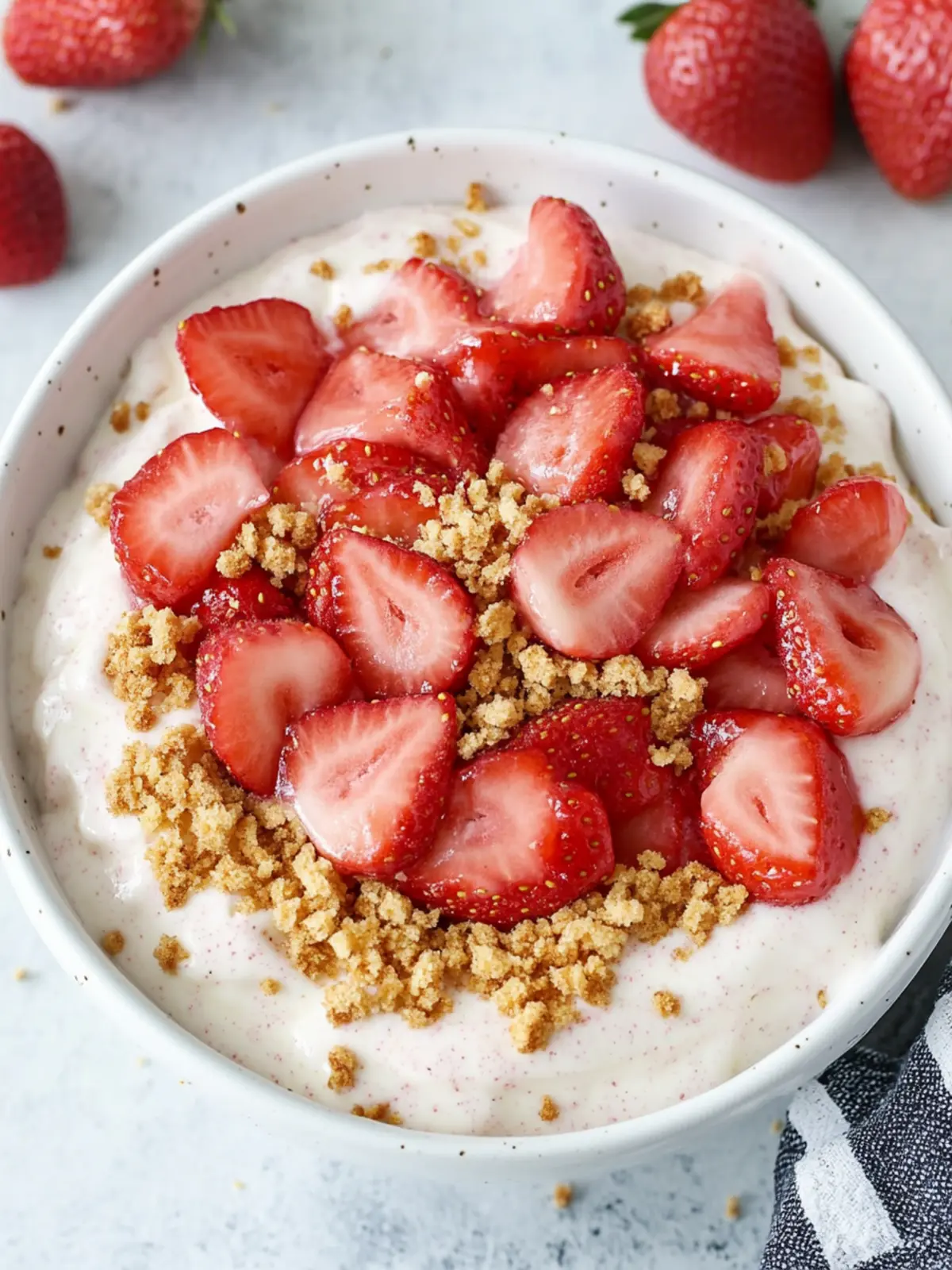 Indulge in a Strawberry Cheesecake Yogurt Bowl Delight 2 Strawberry Cheesecake Yogurt Bowl