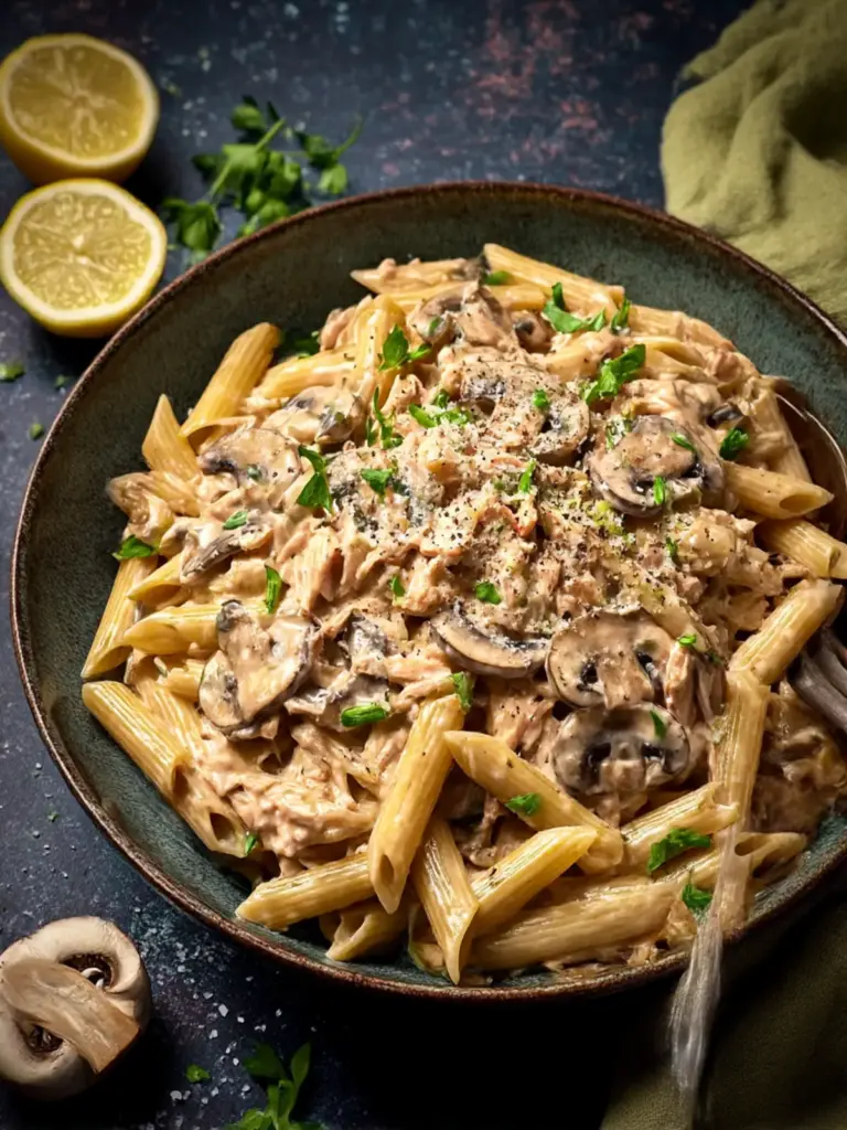 Creamy Tuna and Mushroom Pasta