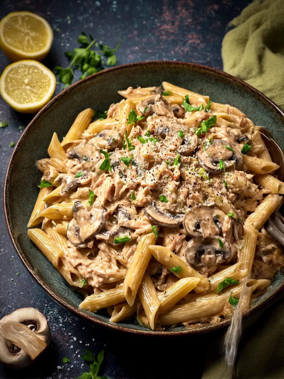 Deliciously Creamy Tuna and Mushroom Pasta in 20 Minutes! 5 Creamy Tuna and Mushroom Pasta