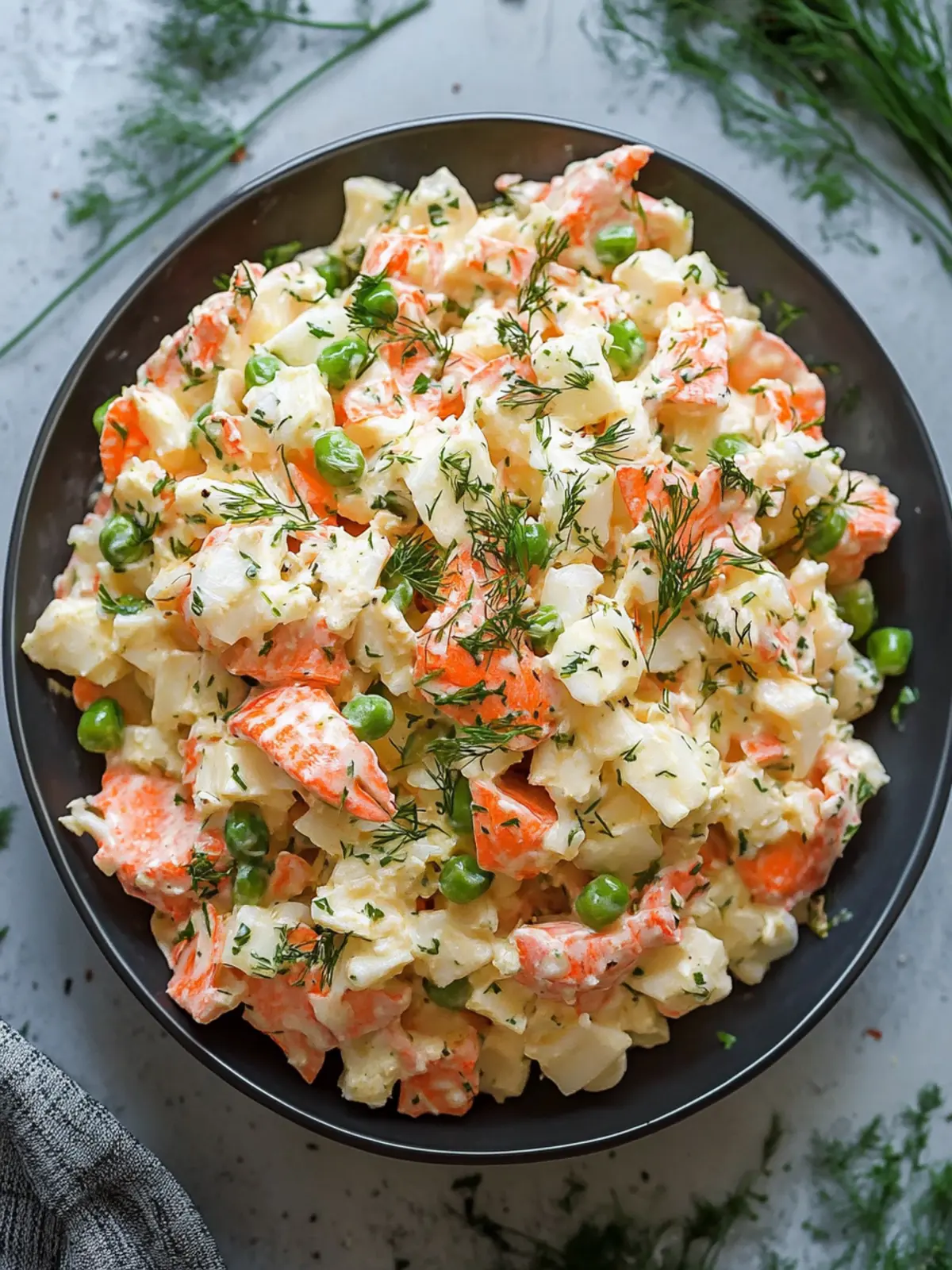Delicious Russian Crab Salad That's Perfect for Any Gathering 3 Russian Crab Salad