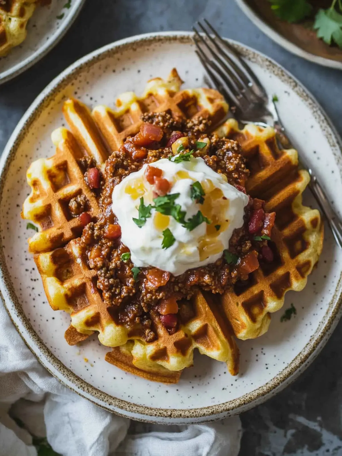 Irresistible Cornbread Waffles with Chili for Cozy Nights 2 Cornbread Waffles with Chili