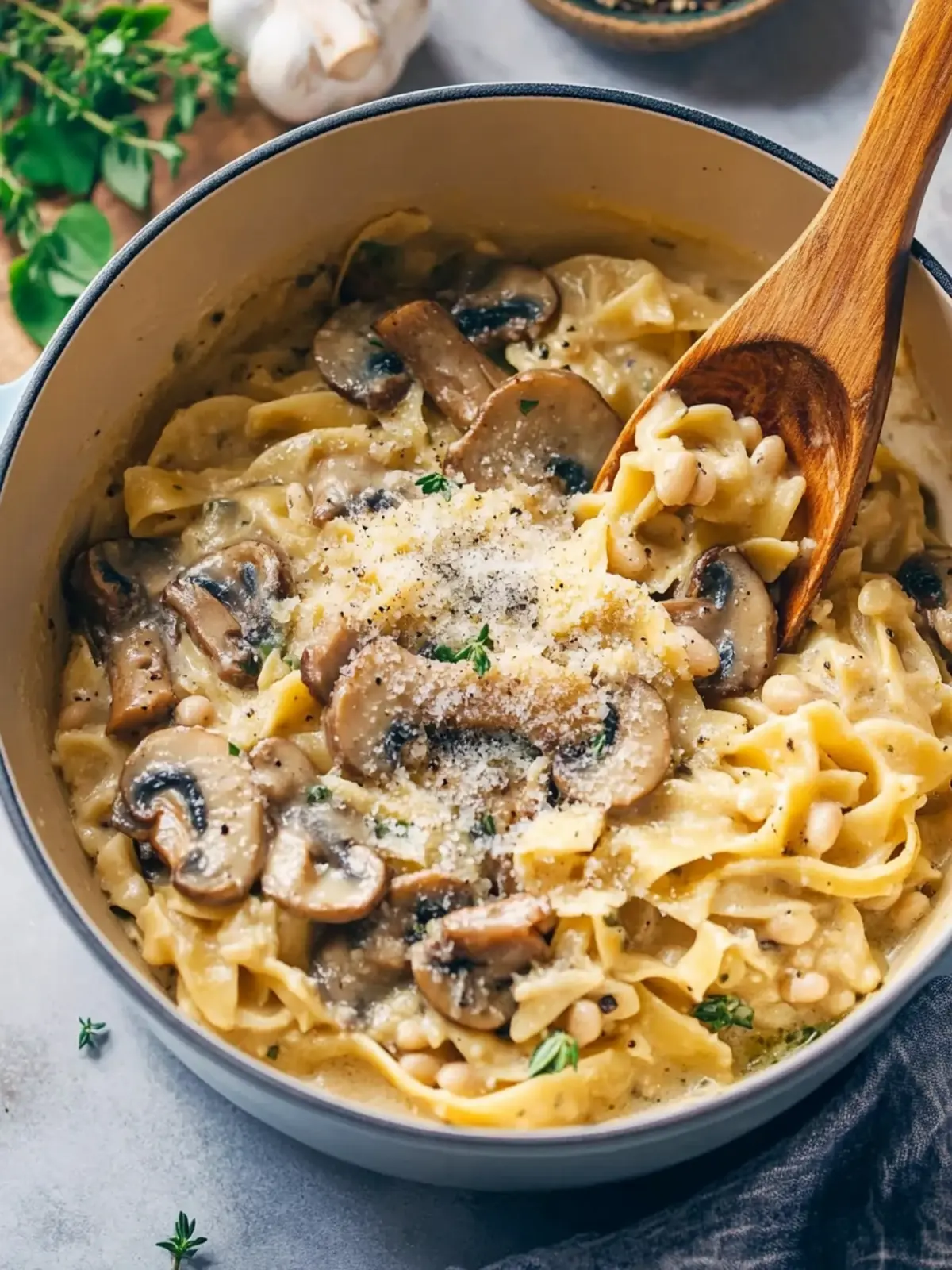 One-Pot Mushroom & White Bean Pasta: Cozy Dinner Delight 3 One-Pot Mushroom & White Bean Pasta