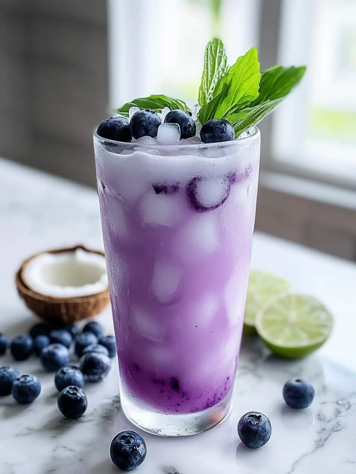 Refreshing Blueberry Coconut Cooler Mocktail for Instant Bliss 3 Blueberry Coconut Cooler Mocktail