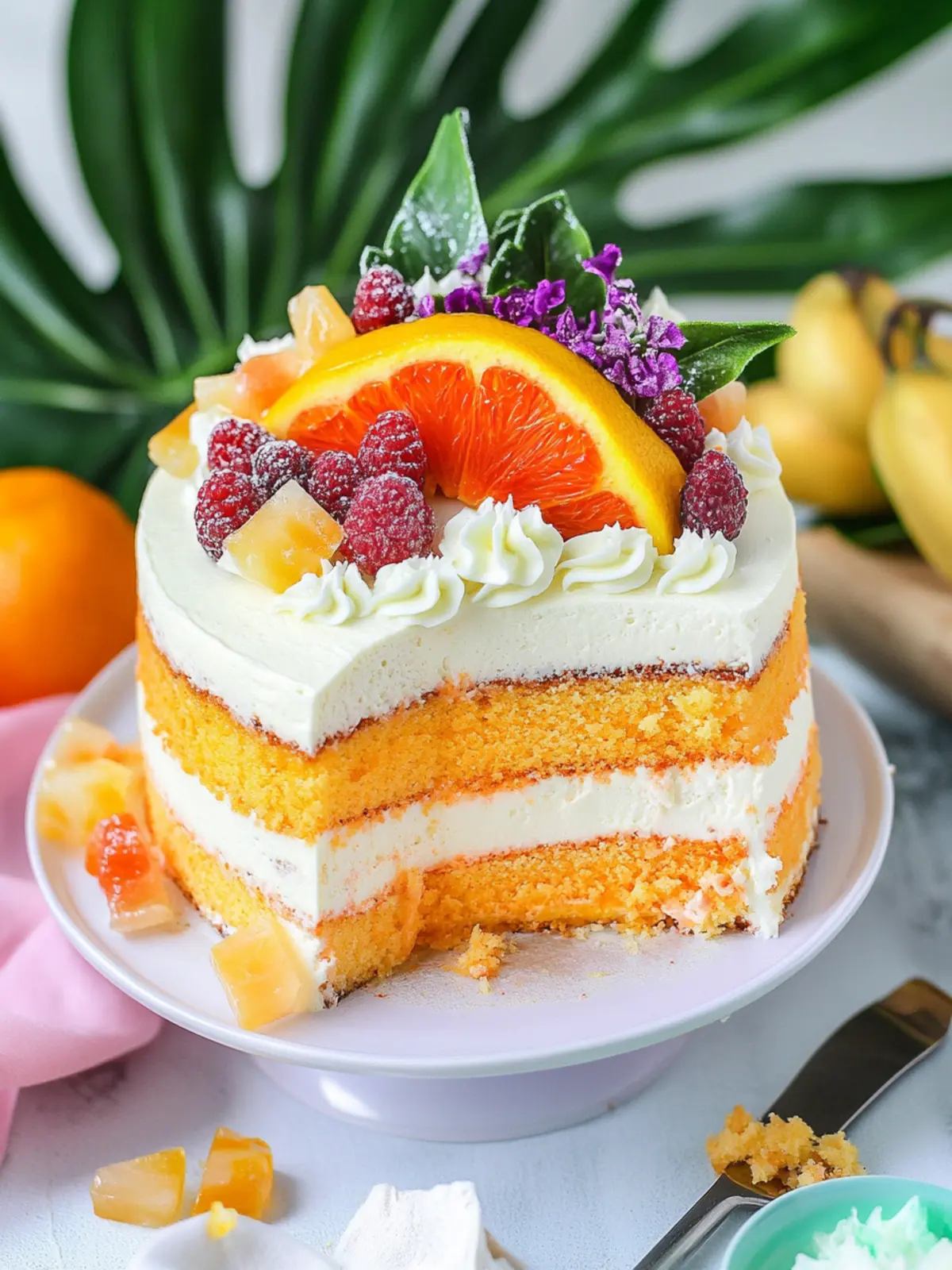 Delight in Tropical Bliss with Hawaiian Sunset Cake Recipe 2 Hawaiian Sunset Cake