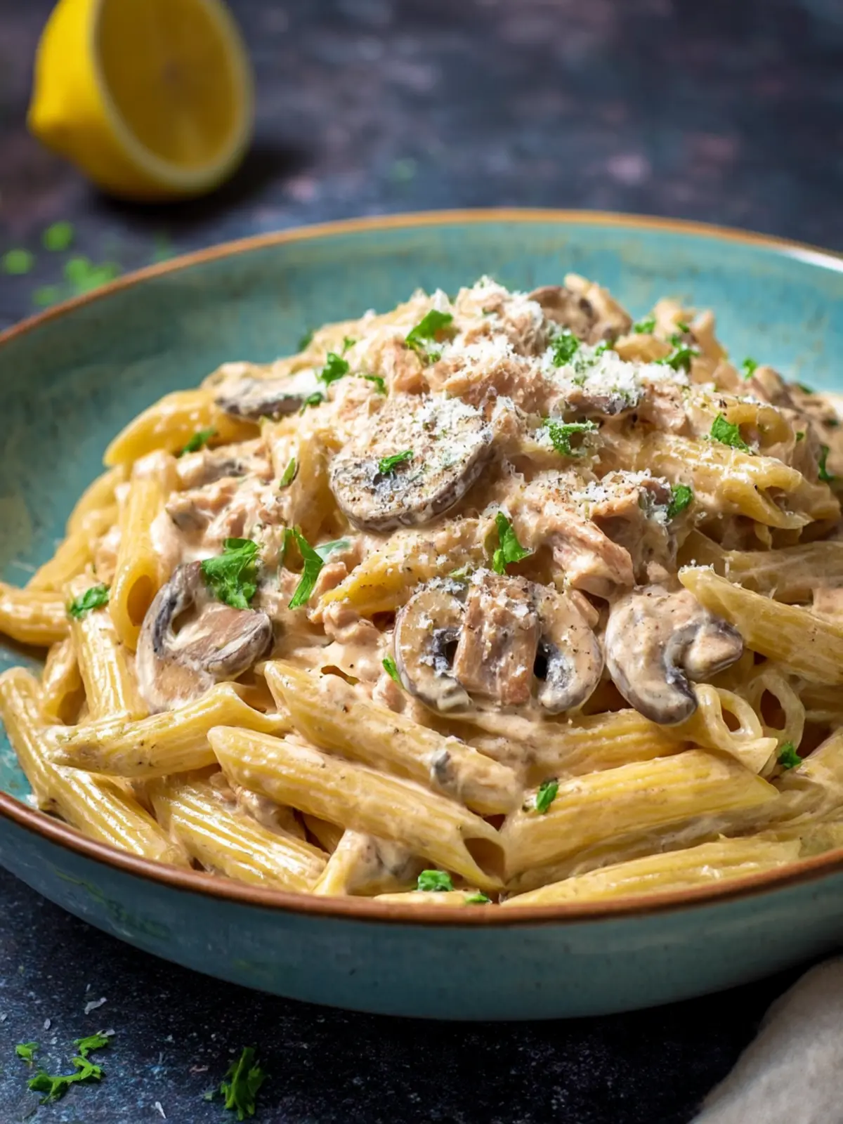 Deliciously Creamy Tuna and Mushroom Pasta in 20 Minutes! 3 Creamy Tuna and Mushroom Pasta