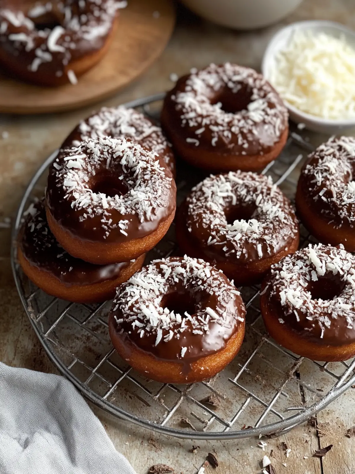 Irresistible Chocolate Coconut Donuts You Can Make at Home 2 Chocolate Coconut Donuts