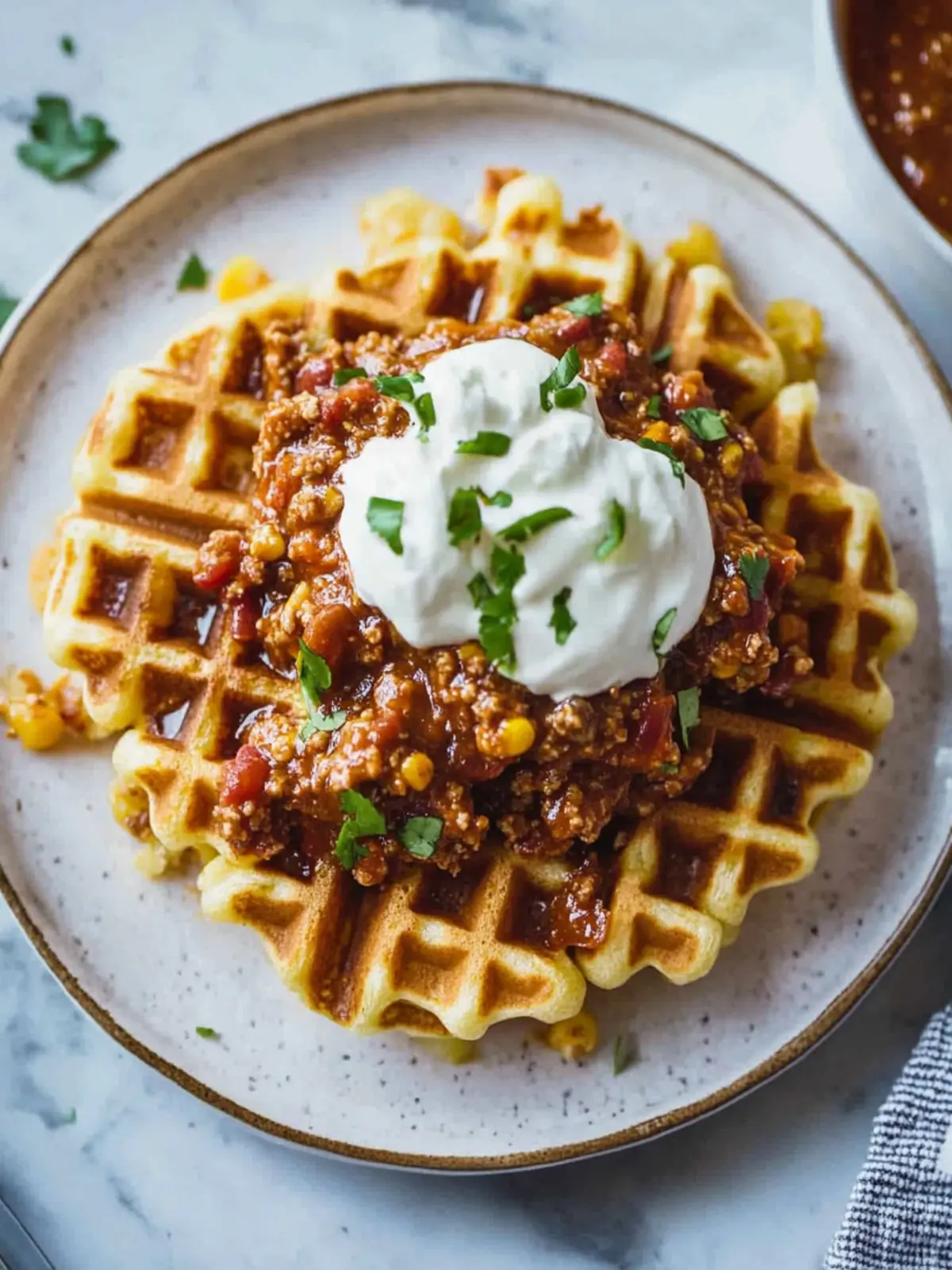 Irresistible Cornbread Waffles with Chili for Cozy Nights 4 Cornbread Waffles with Chili