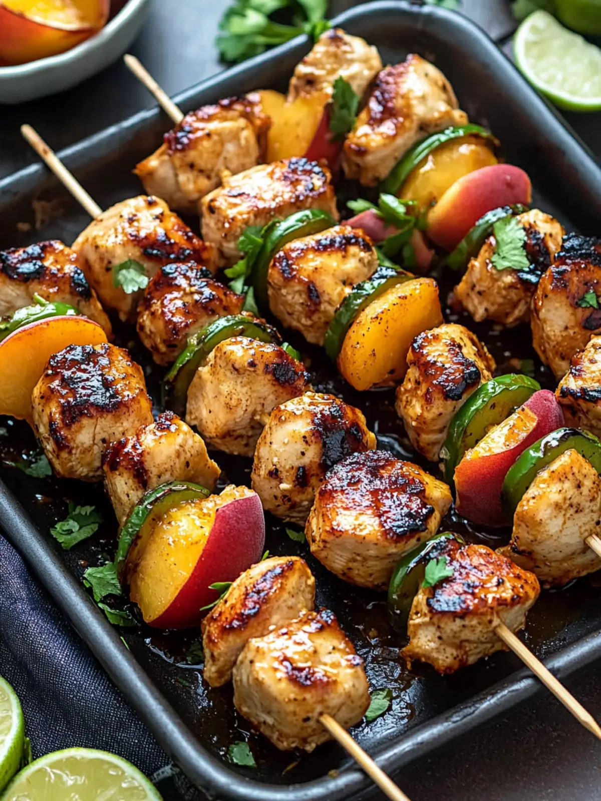 Jalapeno Peach Chicken Skewers for a Flavorful Feast! 3 Jalapeno Peach Chicken Skewers