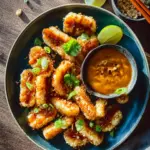 Irresistible Crispy Rice Cakes with Spicy Peanut Sauce Delight 10 Crispy Rice Cakes with Spicy Peanut Sauce