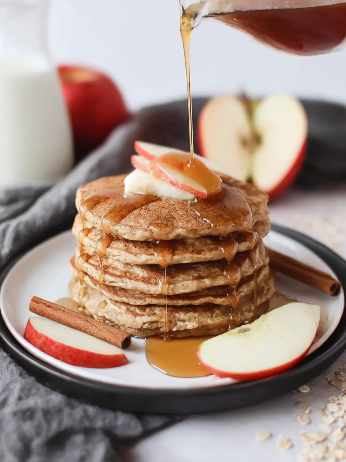 Satisfy Your Cravings with Apple Cinnamon Oat Pancakes 3 Apple Cinnamon Oat Pancakes