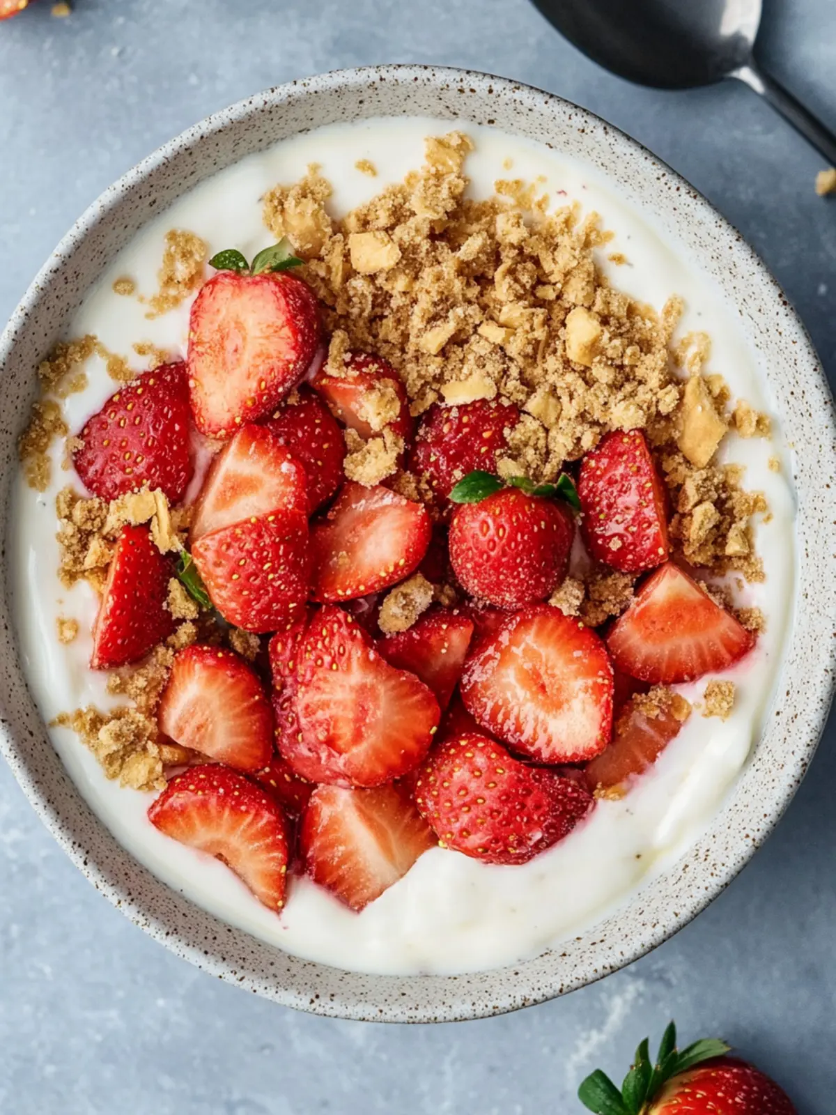 Indulge in a Strawberry Cheesecake Yogurt Bowl Delight 3 Strawberry Cheesecake Yogurt Bowl