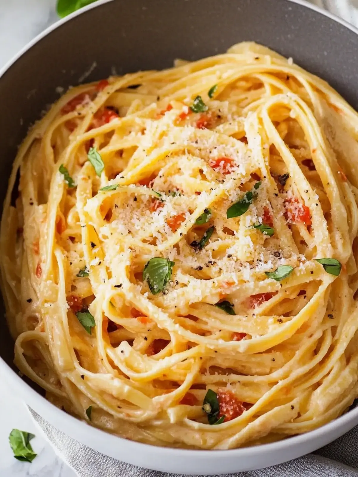 Creamy Roasted Garlic and Red Pepper Fettuccine Alfredo Delight 5 Roasted Garlic and Red Pepper Fettuccine Alfredo