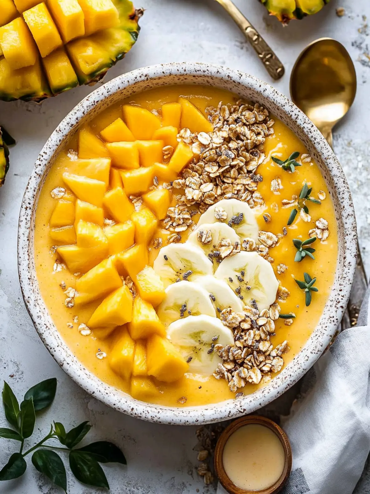 Mango Pineapple Tropical Smoothie Bowl for a Refreshing Boost 5 Mango Pineapple Tropical Smoothie Bowl