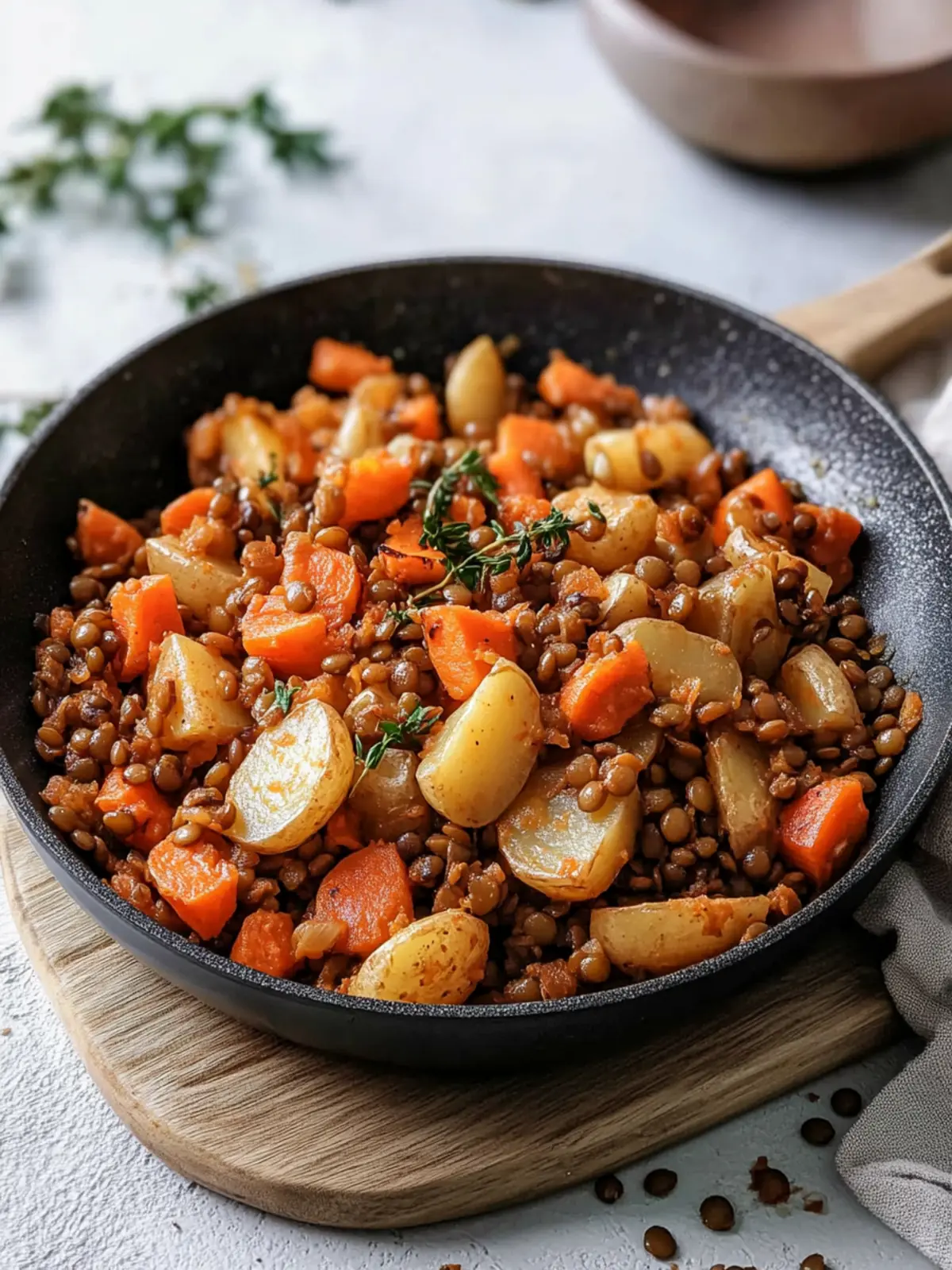 Delicious Skillet Potato Recipe with Lentils and Carrots 2 Skillet Potato Recipe with Lentils and Carrots