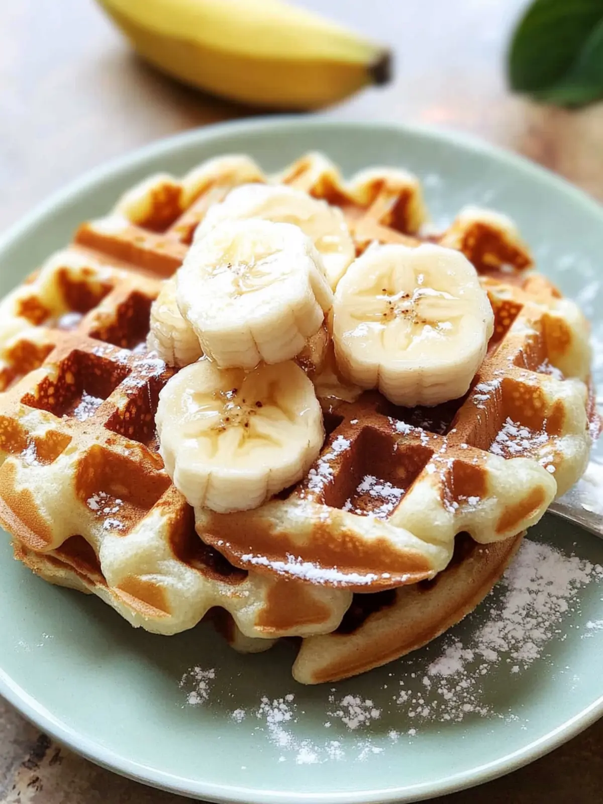 Banana Mochi Waffles: Chewy Bliss for Your Weekend Brunch 2 Banana Mochi Waffles