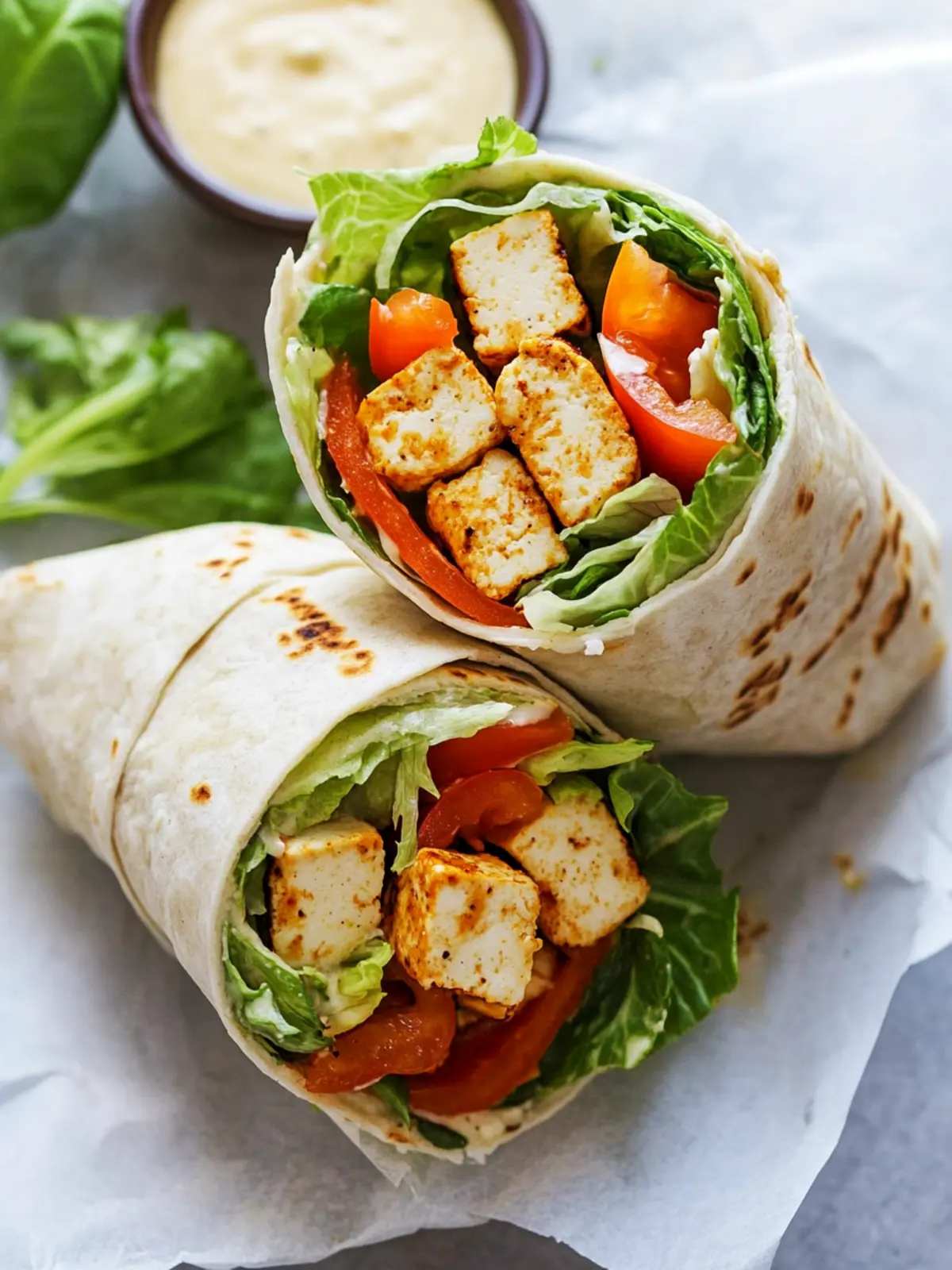Buffalo Ranch Tofu Wraps: A Flavorful Twist on Comfort Food 2 Buffalo Ranch Tofu Wraps