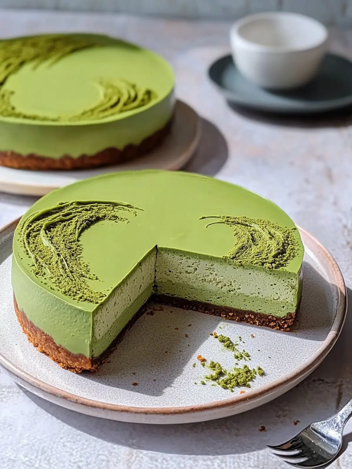Irresistible Tofu Matcha Cheesecake You Can Make Today! 2 Tofu Matcha Cheesecake