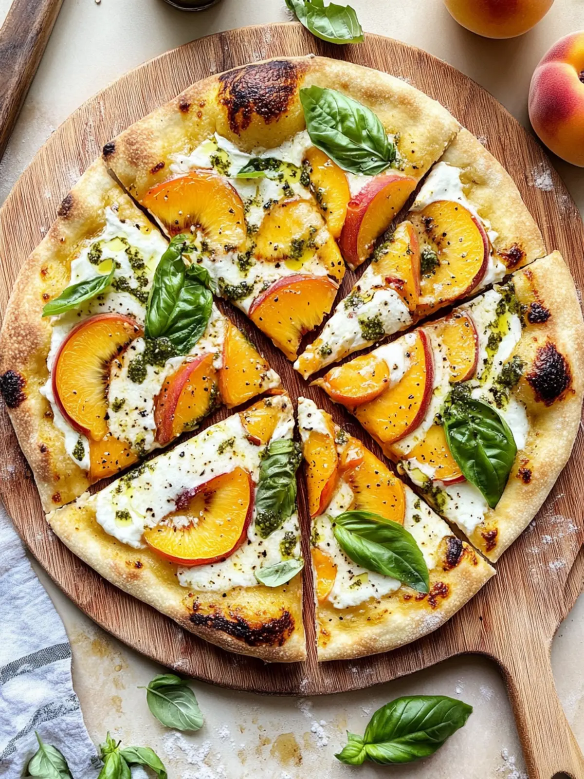 Savory Georgia Peach Pizza with Pesto and Goat Cheese Delights 5 Georgia Peach Pizza