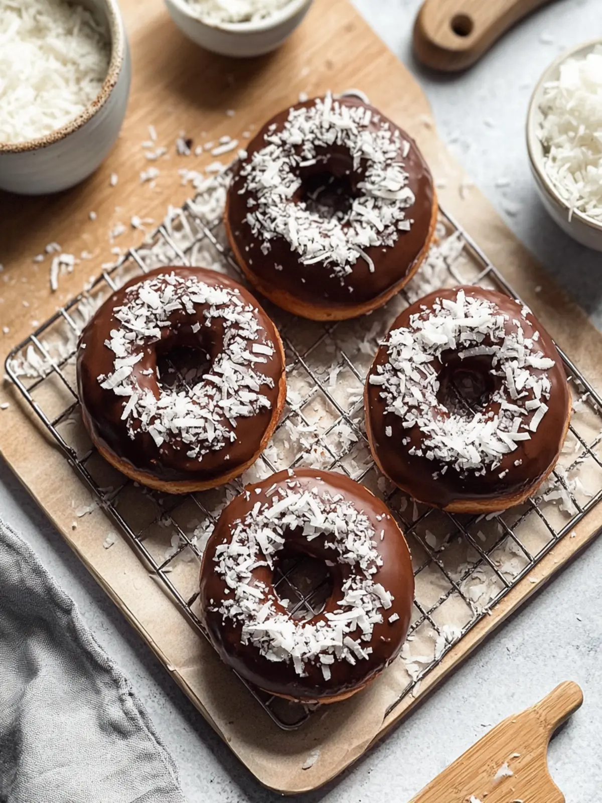 Irresistible Chocolate Coconut Donuts You Can Make at Home 3 Chocolate Coconut Donuts