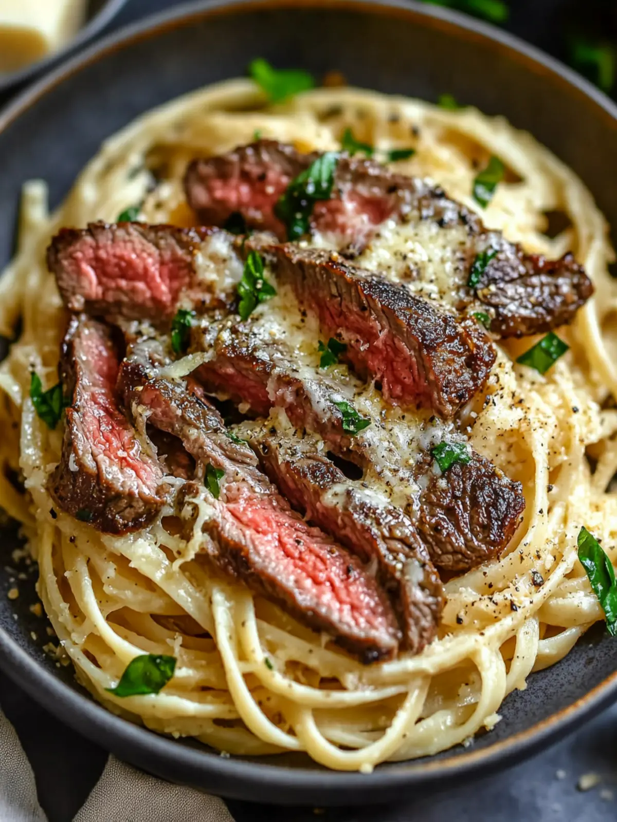 Garlic Parmesan Steak Pasta: Quick Comfort in 30 Minutes 4 Garlic Parmesan Steak Pasta
