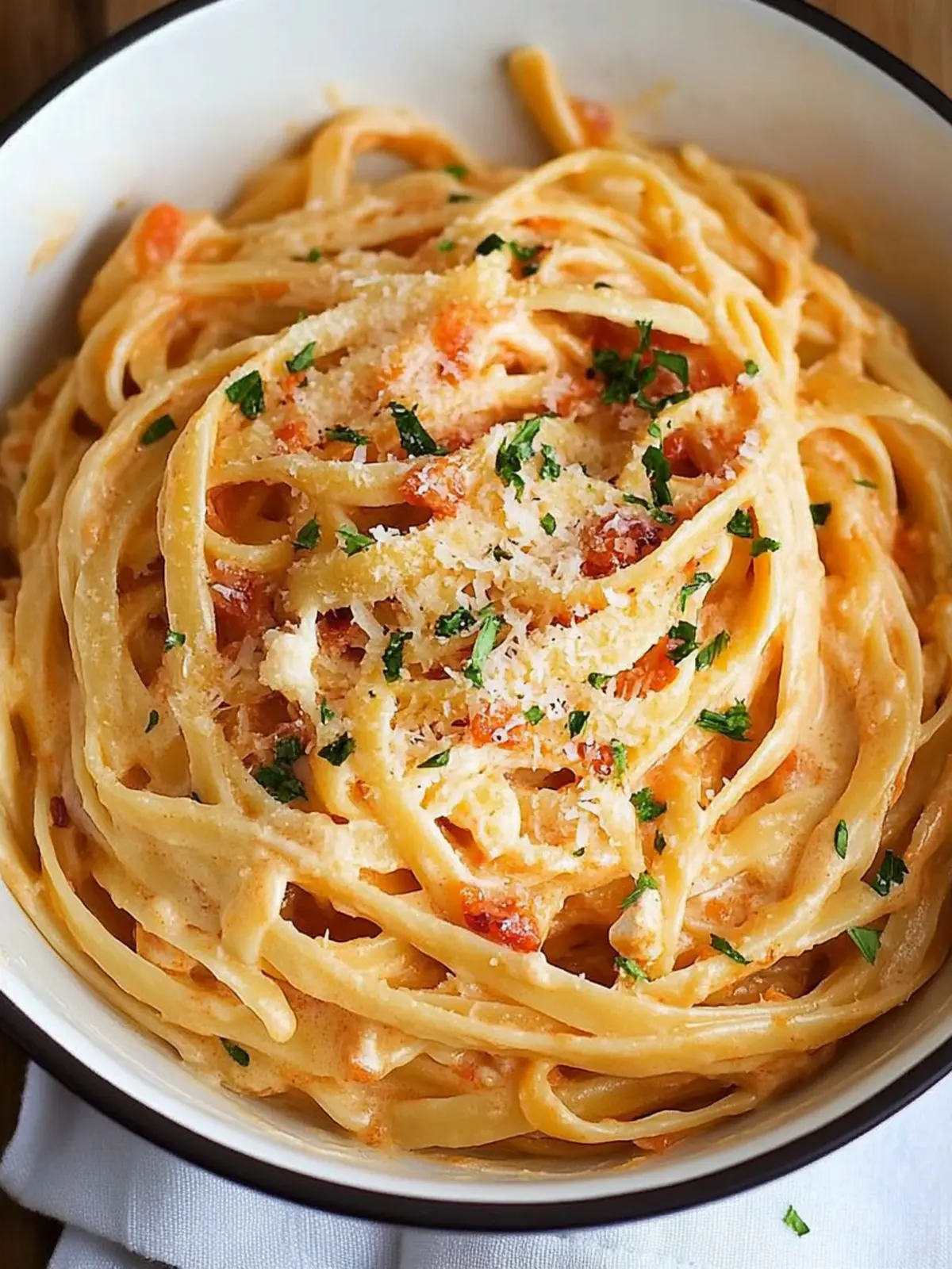 Creamy Roasted Garlic and Red Pepper Fettuccine Alfredo Delight 4 Roasted Garlic and Red Pepper Fettuccine Alfredo