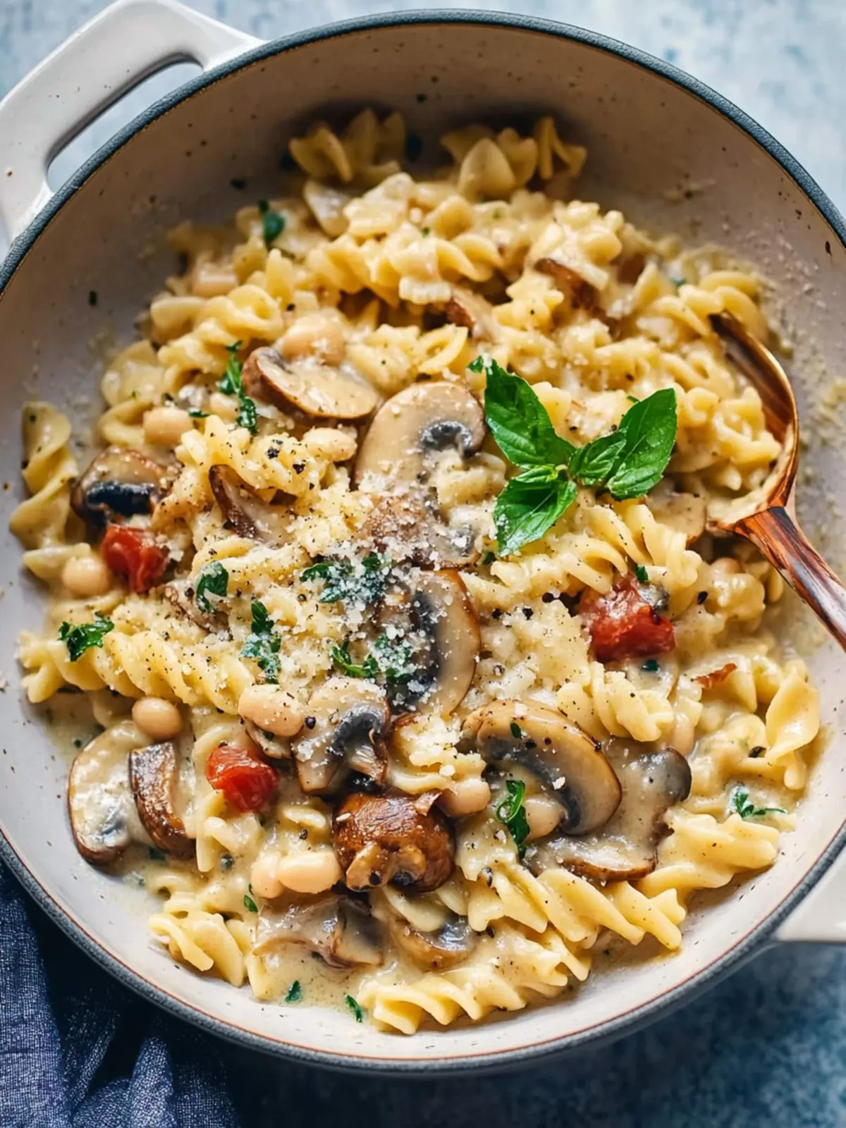 One-Pot Mushroom & White Bean Pasta: Cozy Dinner Delight 5 One-Pot Mushroom & White Bean Pasta