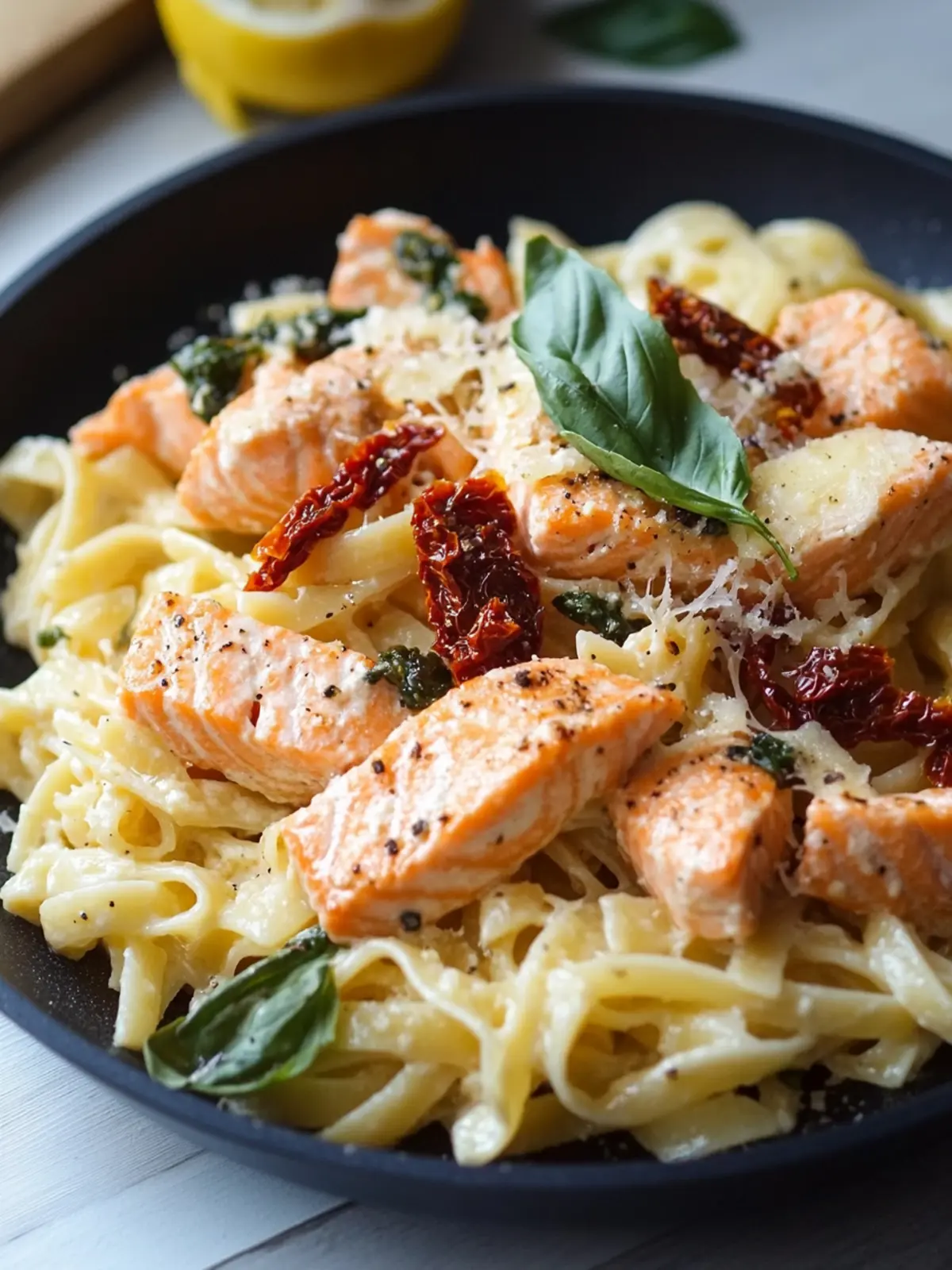 Delicious Salmon Pasta With Sun-Dried Tomatoes in 30 Minutes 5 Salmon Pasta With Sun-Dried Tomatoes