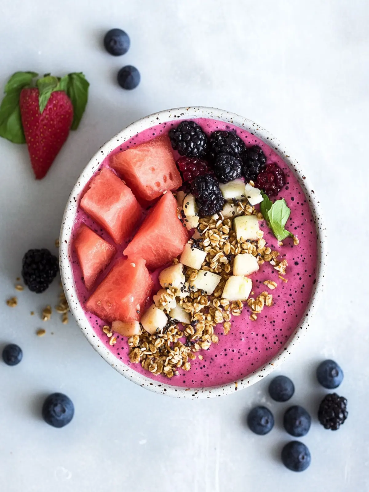 Refreshing Vegan Watermelon Acai Bowl to Revitalize Your Day 5 Vegan Watermelon Acai Bowl