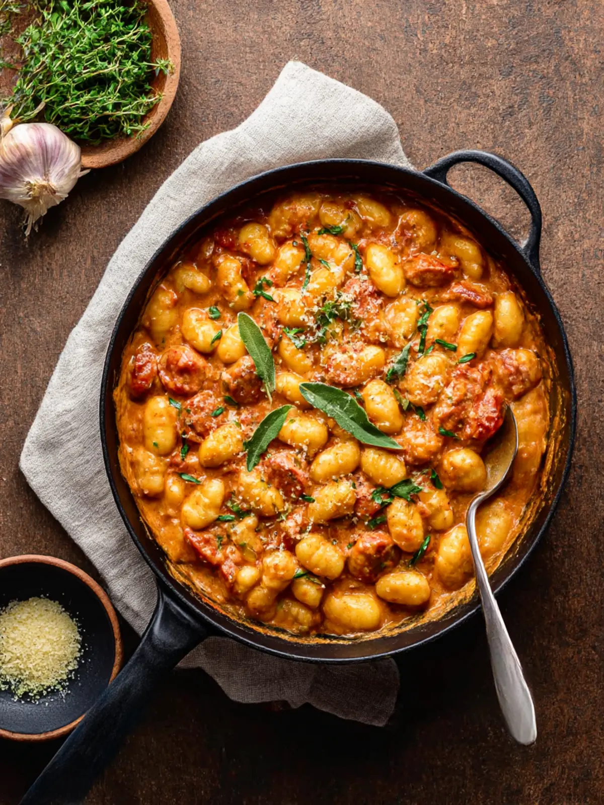One Pot Creamy Sausage Gnocchi You'll Crave Again and Again 2 One Pot Creamy Sausage Gnocchi