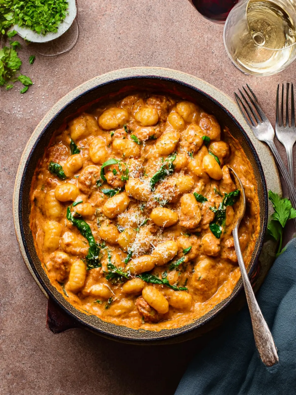 One Pot Creamy Sausage Gnocchi You'll Crave Again and Again 5 One Pot Creamy Sausage Gnocchi