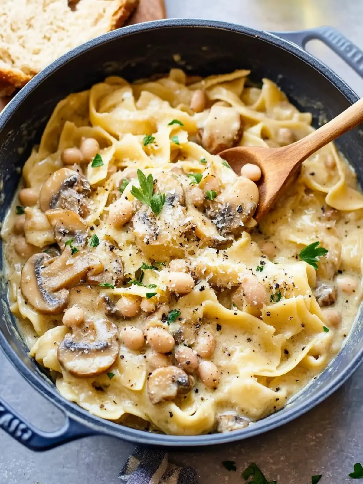 One-Pot Mushroom & White Bean Pasta: Cozy Dinner Delight 2 One-Pot Mushroom & White Bean Pasta