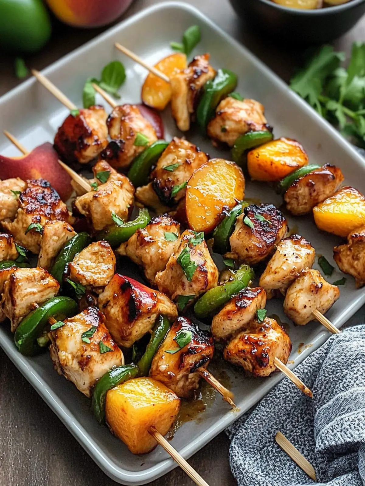 Jalapeno Peach Chicken Skewers for a Flavorful Feast! 4 Jalapeno Peach Chicken Skewers