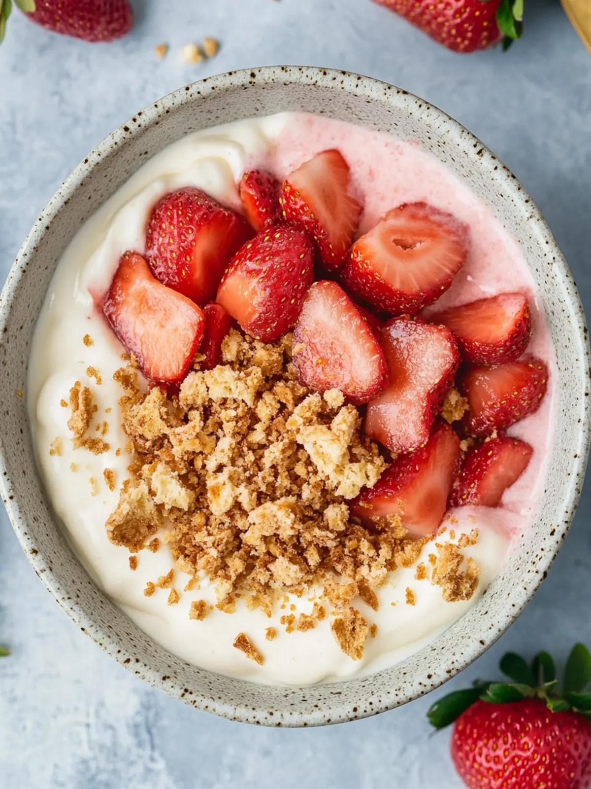 Indulge in a Strawberry Cheesecake Yogurt Bowl Delight 4 Strawberry Cheesecake Yogurt Bowl