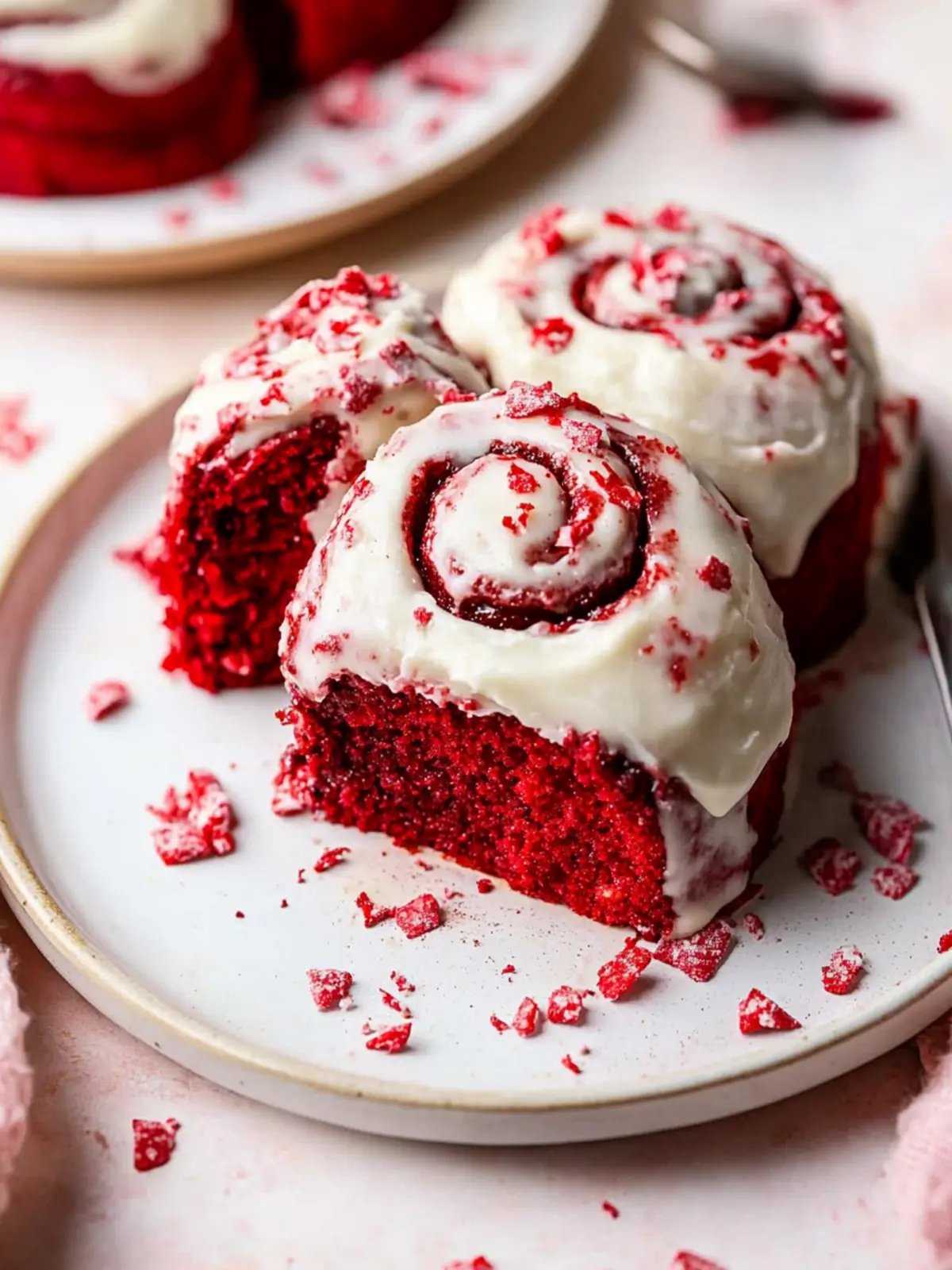 Decadent Red Velvet Cinnamon Rolls with Cream Cheese Frosting 3 Red Velvet Cinnamon Rolls with Cream Cheese Frosting