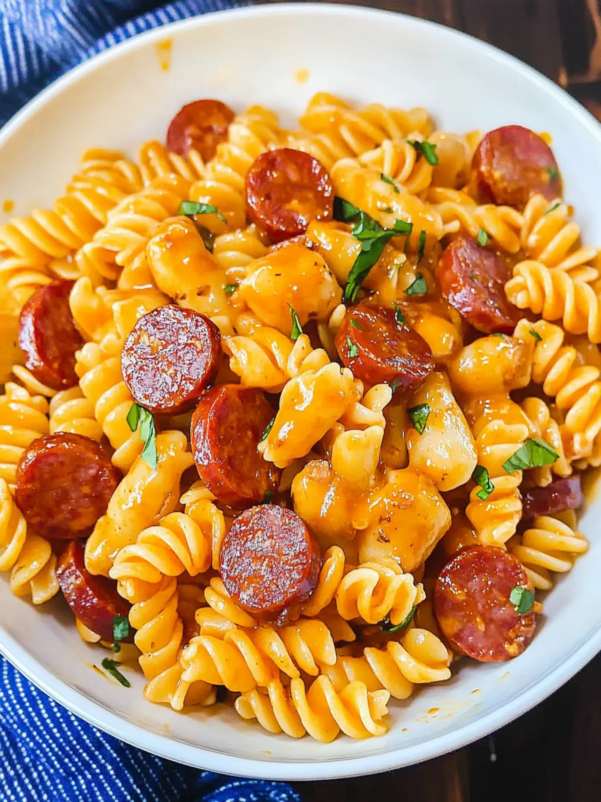 Sweet & Savory Honey BBQ Kielbasa Pasta You'll Love 3 Honey BBQ Kielbasa Pasta