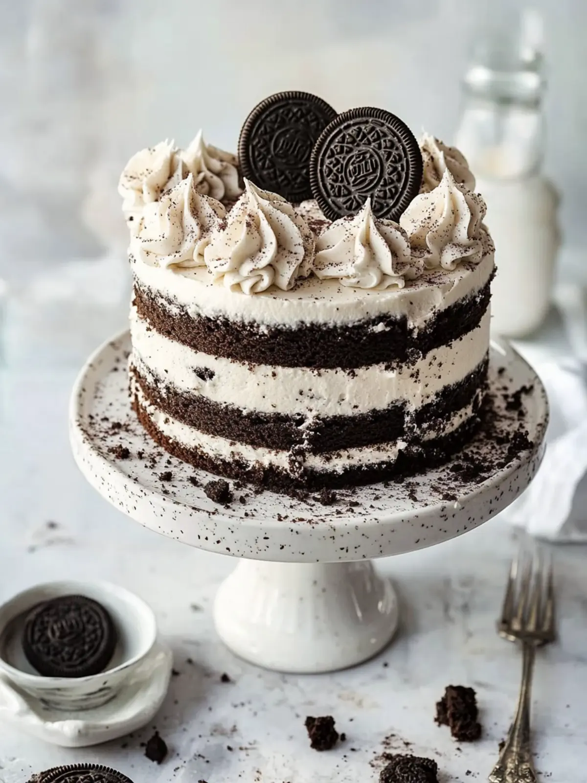 Irresistible Oreo Cake with Coffee Oreo Buttercream Bliss 3 Oreo Cake with Coffee Oreo Buttercream