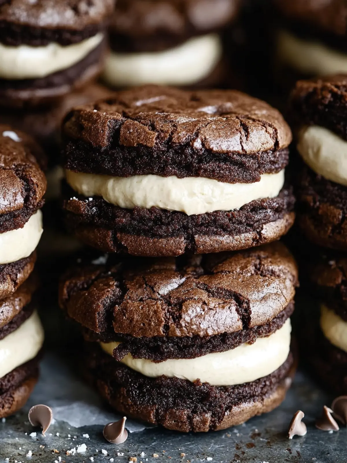 Indulge in Brownie Cookie Sandwiches with Cookie Dough Bliss 3 Brownie Cookie Sandwiches