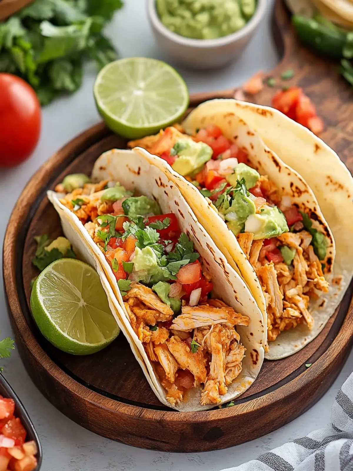 Queso Chicken Tacos