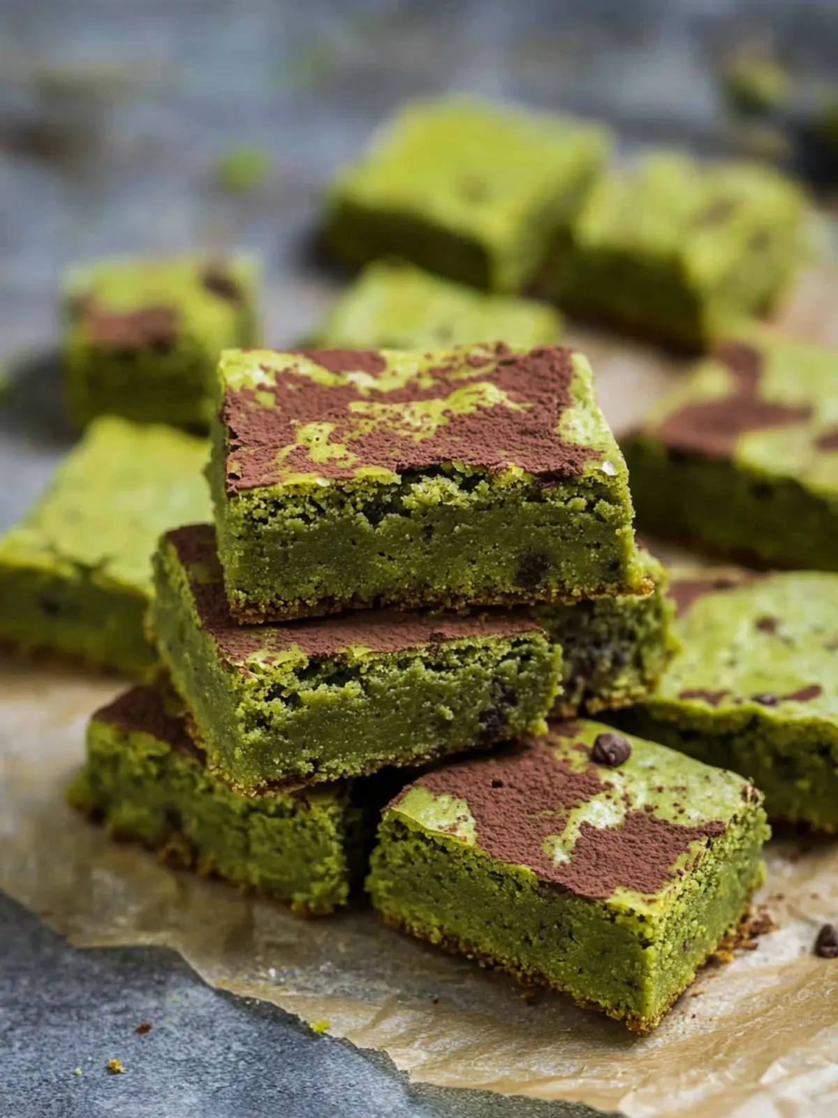 Delicious Fudgy Matcha Blondies You'll Crave Every Time 4 Fudgy Matcha Blondies