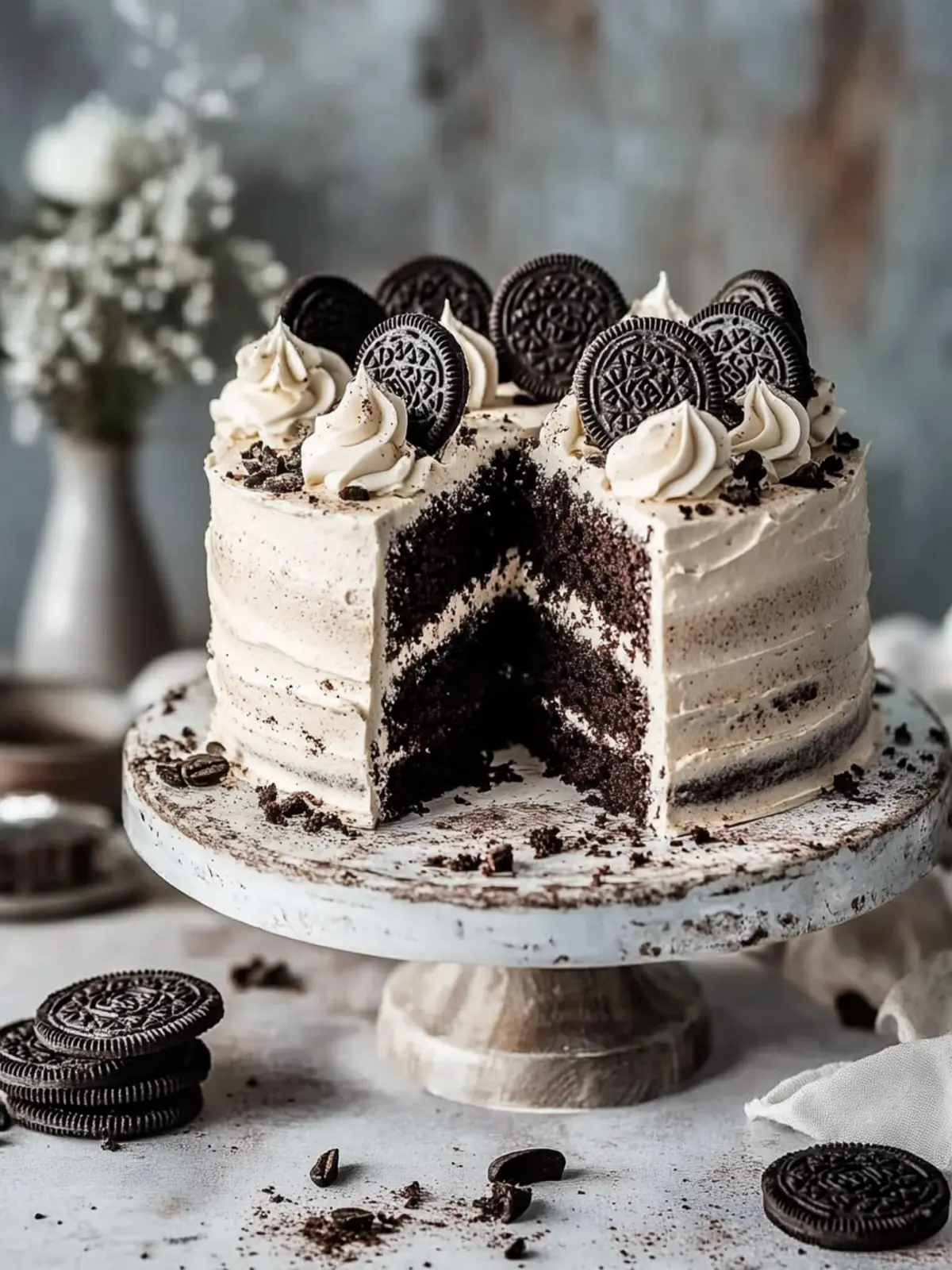 Irresistible Oreo Cake with Coffee Oreo Buttercream Bliss 4 Oreo Cake with Coffee Oreo Buttercream