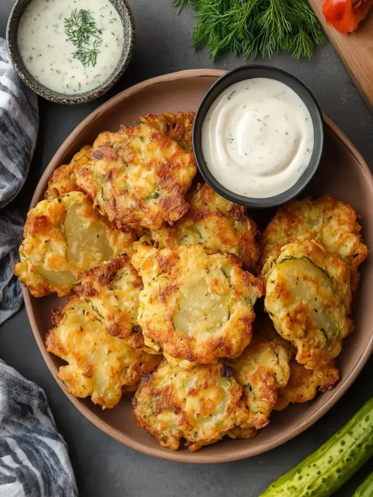 Dill Pickle Chicken Fritters