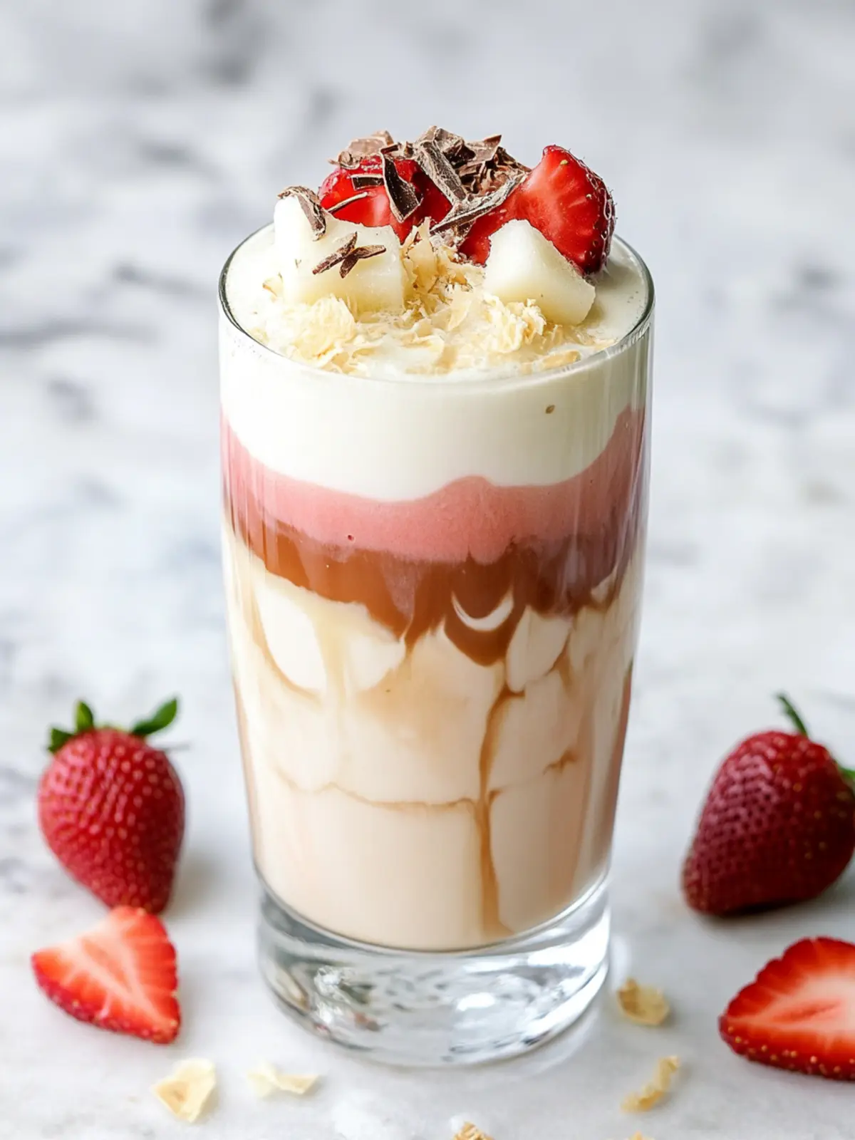 Iced White Chocolate Strawberry Latte