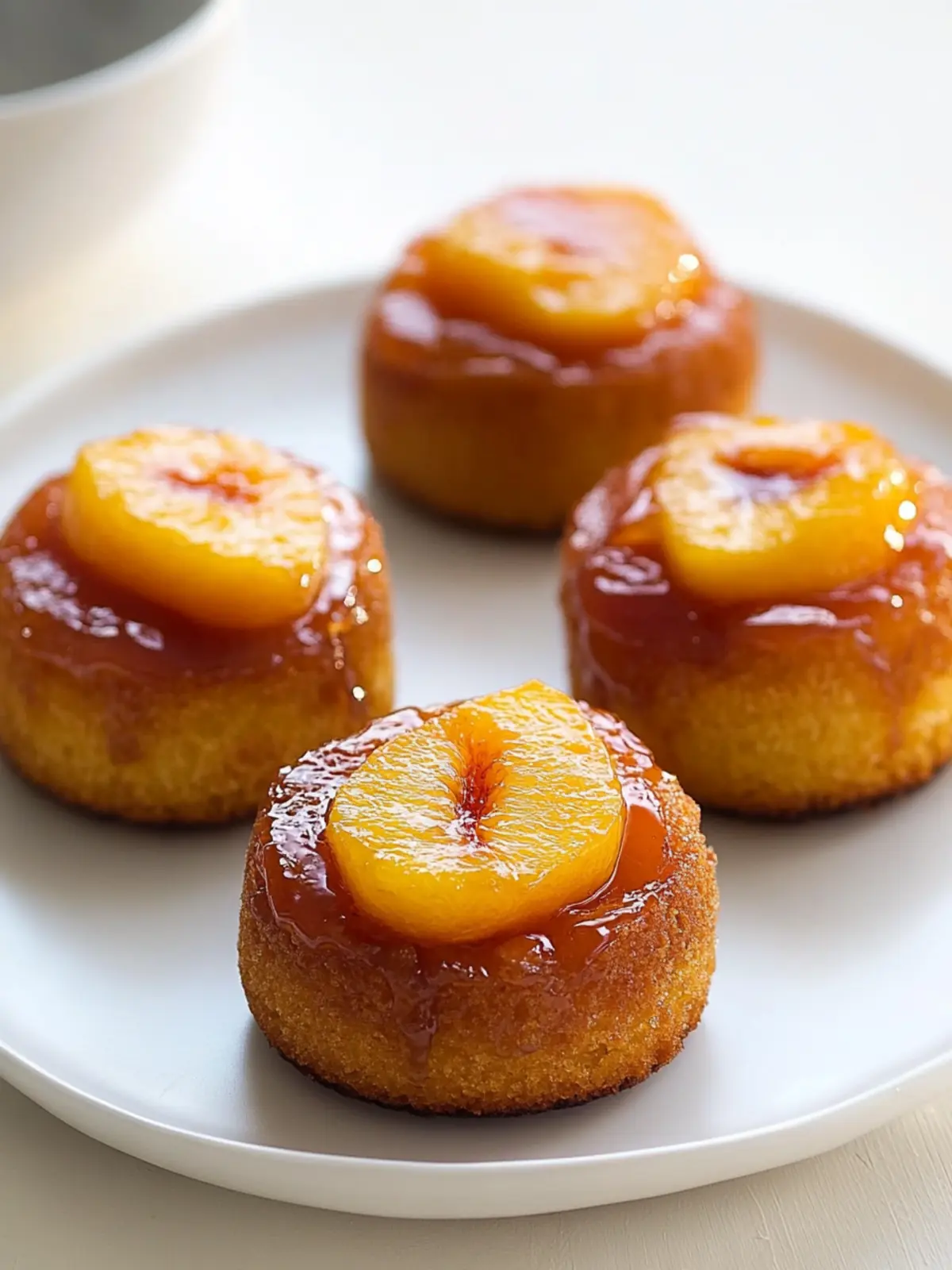 Irresistible Peach Upside Down Mini Cakes for Sweet Moments 2 Peach Upside Down Mini Cakes