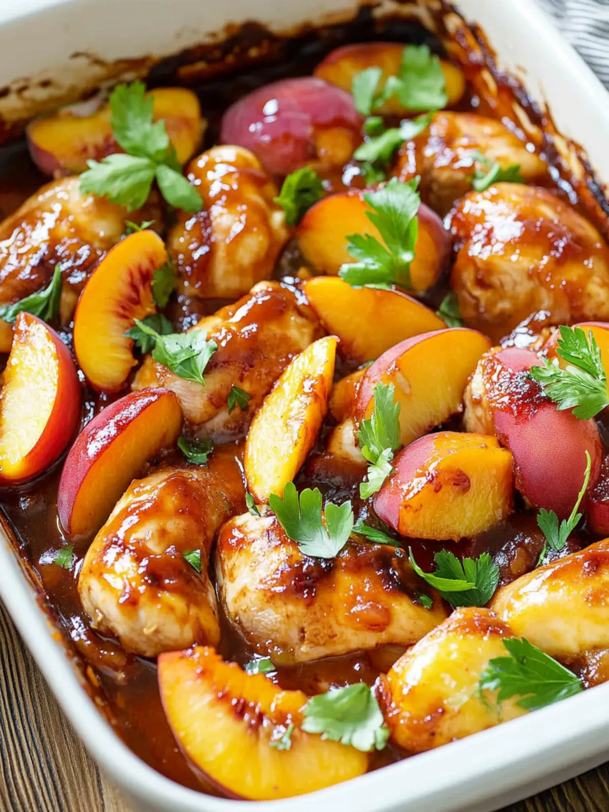 Savory Roasted Peach BBQ Chicken Bake for Ultimate Flavor 4 Roasted Peach BBQ Chicken Bake
