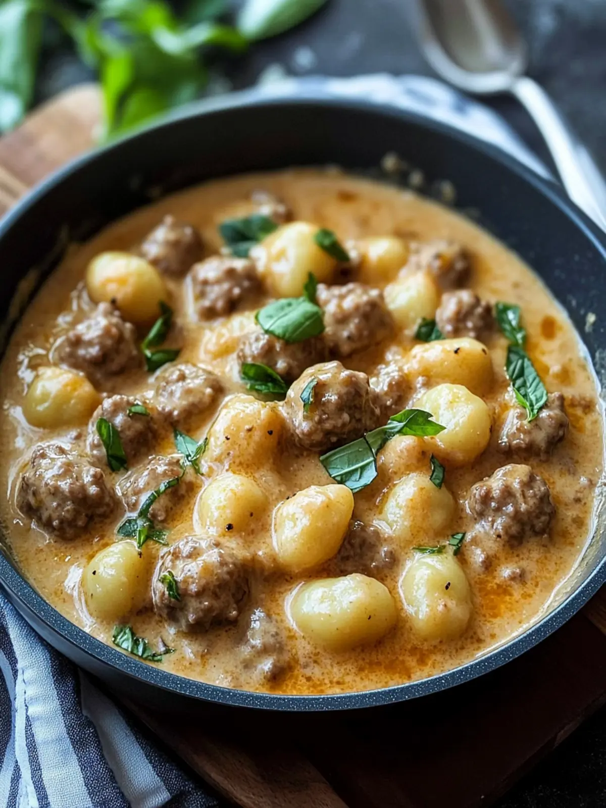 One Pot Creamy Meatballs and Gnocchi for Cozy Nights 3 One Pot Creamy Meatballs and Gnocchi