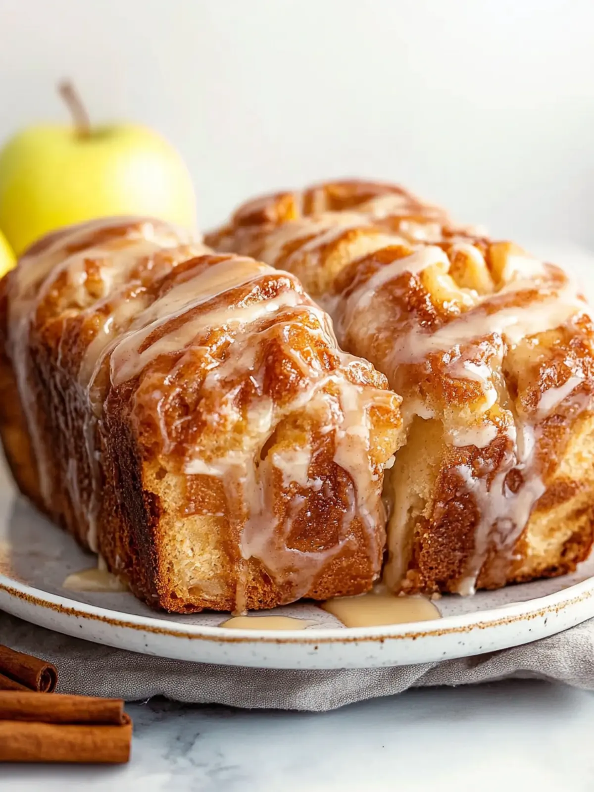 Apple Fritter Pull-Apart Bread with Cinnamon Glaze Magic 5 Apple Fritter Pull-Apart Bread with Cinnamon Glaze