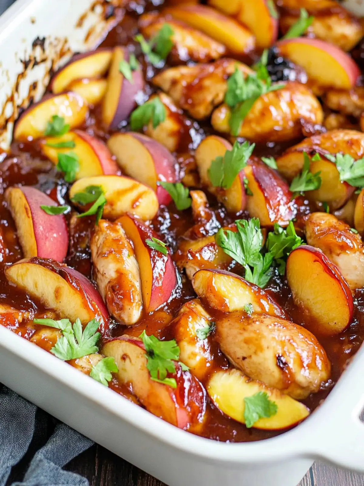 Savory Roasted Peach BBQ Chicken Bake for Ultimate Flavor 3 Roasted Peach BBQ Chicken Bake