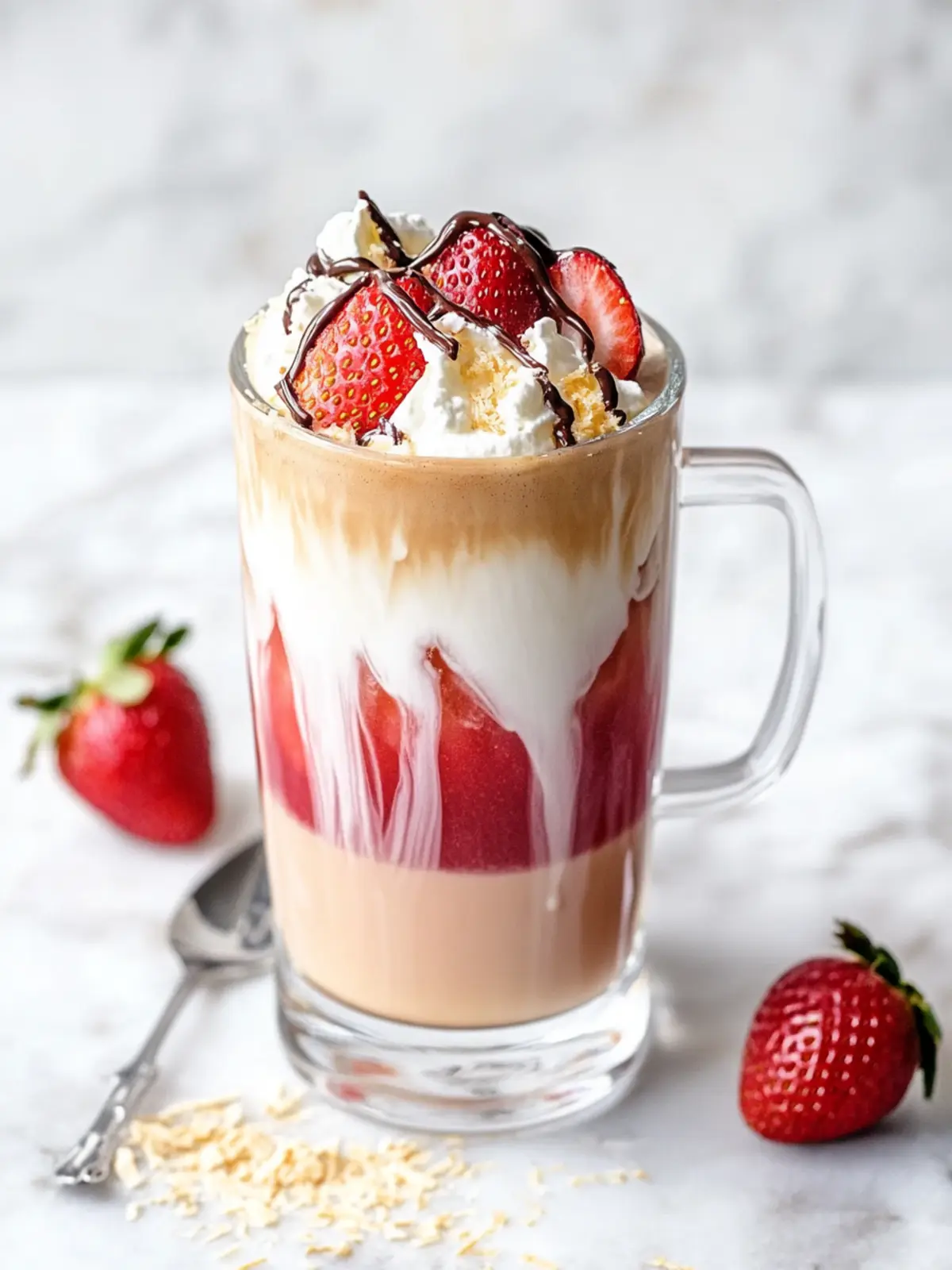 Iced White Chocolate Strawberry Latte