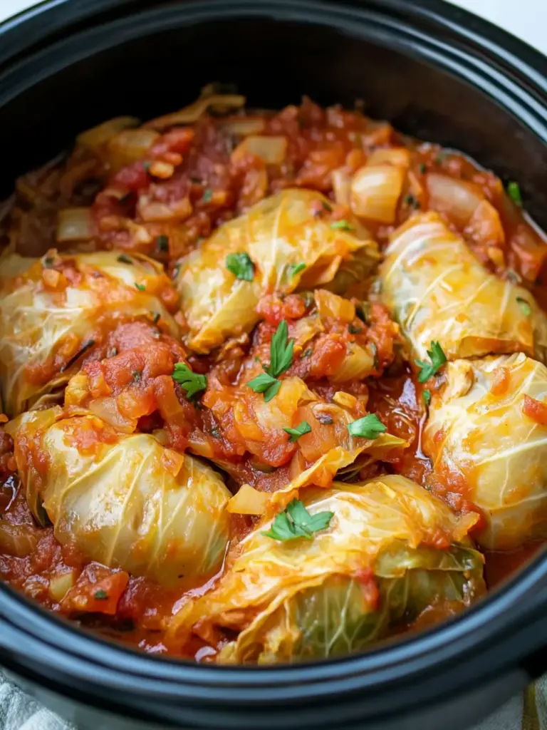 Slow Cooker Unstuffed Cabbage Rolls